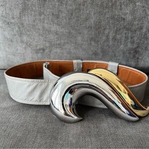 Alexis Kirk Vintage Adjustable Statement Belt Silver/Gold Tone